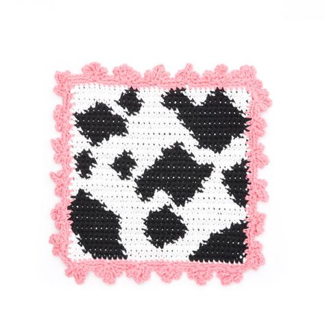 Crocheted Cow Pattern, Dishcloth Crochet Pattern, Crochet Dishcloth, Crochet Cow, Dishcloth Pattern, Crochet Dishcloths, Crochet Square Patterns, Granny Square Crochet Pattern, Diy Crochet Projects