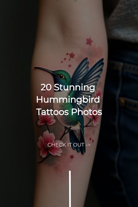 20 Stunning Hummingbird Tattoos Photos Anna’s Hummingbird Tattoo, Hummingbird Tattoos For Women, Geometric Hummingbird Tattoo, Hummingbird Meaning, 2 Hummingbirds, Watercolor Styles, Tiny Tattoos With Meaning, Hummingbird Tattoos, Plumeria Tattoo