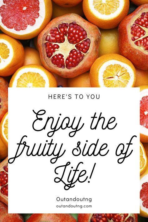 Cheers to a fruity day.... #fruityqoutes #funquotes Fruits Quotes Healthy, Fruity Quotes, Fruit Quotes Inspirational, Ems Pictures, Bullet Journal Topics, Juice Quotes, Citric Fruits, Fruit Quotes, Bar Quotes