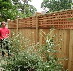 Lattice Privacy Fence, Privacy Fence Landscaping, Privacy Fence Ideas, Outdoors Ideas, Patio Privacy, Privacy Fence Designs, House Backyard, Backyard Privacy, Diy Fence