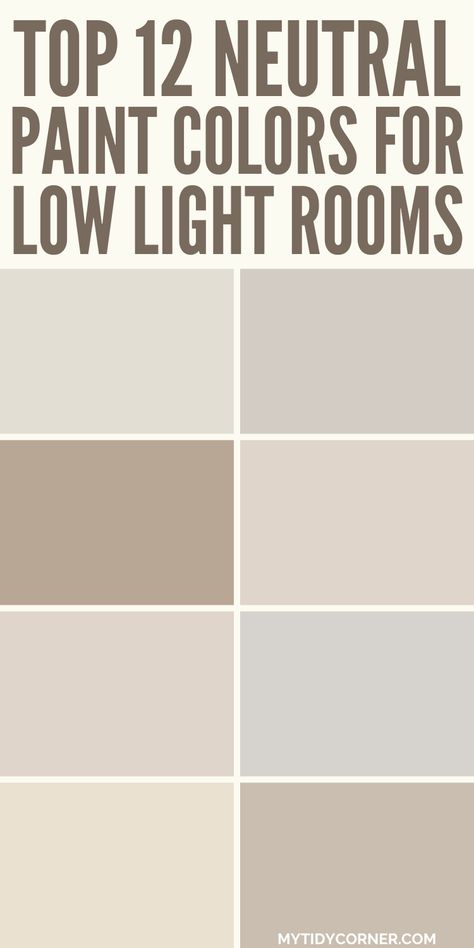 Top neutral paint colors for low light rooms from popular brands. Wall Painting Ideas Living Room Light Colour, The Best Neutral Paint Colors, Light Neutral Living Room Paint, Behr Poetic Light Paint, No Natural Light Paint Colors, Vanilla Frost Behr Paint, Paint Color No Natural Light, Light Wall Colours For Bedroom, Coconut Milk Paint Color Valspar