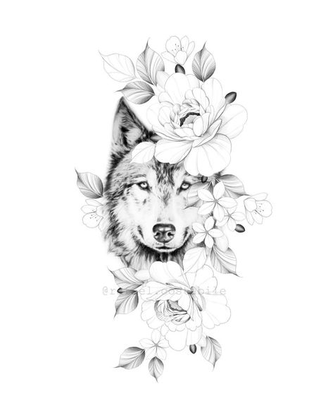 Husky Tattoo, Wolf Tattoos For Women, Evolution Tattoo, Floral Back Tattoos, Cute Thigh Tattoos, Pocket Watch Tattoos, Cute Simple Tattoos, Heaven Tattoos, Wolf Tattoo Sleeve