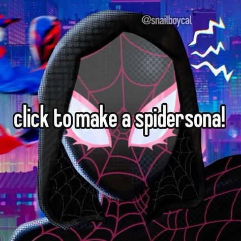 Spidersona Aesthetic, Pixelated Aesthetic, Spiderverse Aesthetic, Spiderverse Spidersona, Spider Sona, Cute Text Symbols, Make Your Own Character, Spaider Man, Fun Quizzes To Take