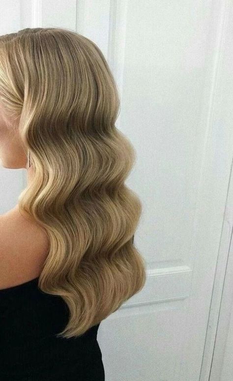 No more stressing over your wedding hair, we got you covered! If you are going for a classy yet wearable hairstyle for your wedding day, Hollywood Glam Waves are just that. This hairstyle has certainly taken over the wedding industry, and for good reasons! It is just timeless and classic, what more do you want?! And he #bridesmaid #makeup Wavy Hair Care, Bridesmaid Hair Makeup, Wedding Hair Inspiration, Long Blonde, Bridal Hair And Makeup, Long Blonde Hair, Wedding Hair And Makeup, Homecoming Hairstyles, Bride Hairstyles