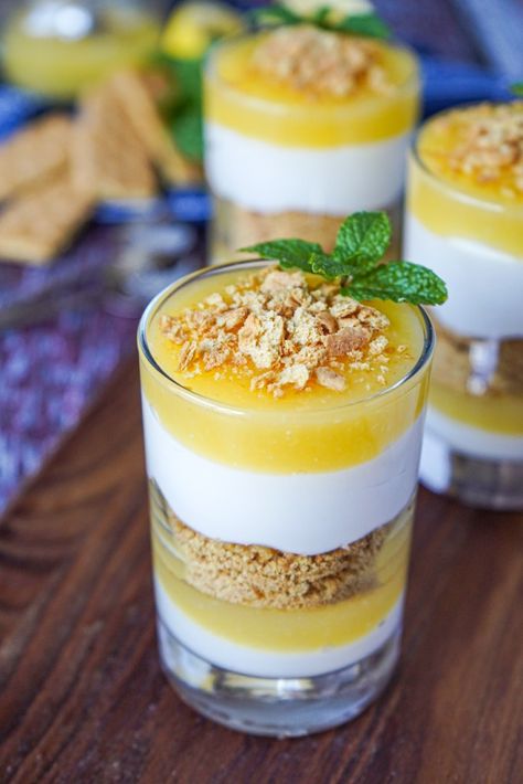 Meyer Lemon Parfaits Lemon Recipes Gluten Free, Meyer Lemon Curd, Lemon Parfait, Meyer Lemon Recipes, Lemon Pasta Recipes, Mint Desserts, Lemon Tart Recipe, Lemon Pound Cake Recipe, Lemon Scones