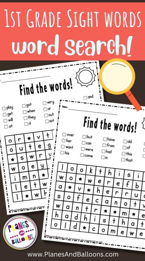 Sight Word Word Search First Grade, 1st Grade Site Word List, Sight Words Word Search Free Printable, 1st Grade High Frequency Word Activities, Site Words For 1st Grade, High Frequency Word Activities 2nd Grade, High Frequency Words First Grade, 1st Grade Sight Words Worksheets Free Printable, Word Search For Grade 1