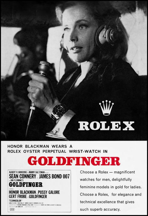 Welcome to RolexMagazine.com...Home of Jake's Rolex World Magazine..Optimized for iPad and iPhone: Rolex Advertising James Bond Watch, Sean Connery James Bond, Petite Models, Rolex Women, Rolex Explorer Ii, Big Watches, Rolex Explorer, Retro Advertising, Bond Movies