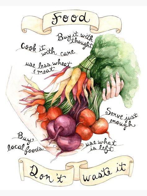 Food Waste Poster, Food Wastage, Fine Point Pens, Poster Drawing, Illustration Food, Reduce Food Waste, Food Poster, Beautiful Posters, Food Shop