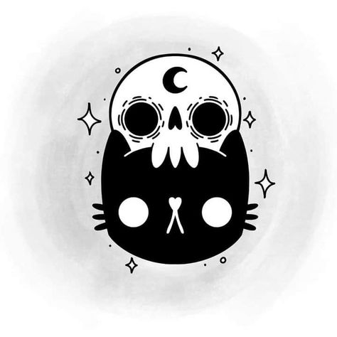 Pin Design, A Black Cat, A Skull, A Black, Instagram A, Black Cat, Black And White, On Instagram, White