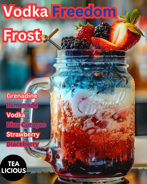 Vodka Freedom Frost Lemonade And Vodka, Alcoholic Slush Recipes, Alcoholic Slush, Lemonade Punch Recipe, Red Alcohol, Vodka Mixed Drinks, Slush Recipes, Lemonade Punch, Liquor Recipes