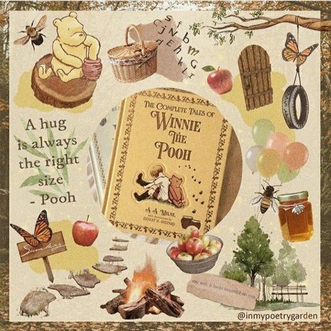 Winnie The Pooh Mood Board, Cottagecore Life, Cottage Core Aesthetic, Spring Activities, Cottagecore Aesthetic, Vintage Cottage, Pooh Bear, + Core + Aesthetic, Mood Board Fashion