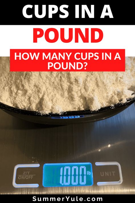 How many cups in a pound? It depends on what you’re measuring; ingredient density impacts volume to weight conversion. For water, one pound equals 1.92 cups. For flour, there are 3.79 cups in a pound. 2.36 cups of granulated sugar are in 1 lb, while there are 3.79 cups per pound of powdered sugar. Learn how many cups are a pound for liquid and dry ingredients like butter, rice, coffee, and more! How Many Cups In A Pound, How Many Ounces In A Pound, Golo Diet, Weight Conversion, Under 300 Calories, Cooking Measurements, Dry Beans, Biscuit Mix, Butter Rice