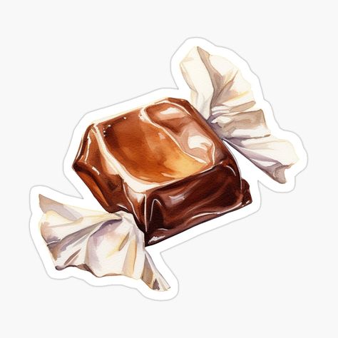 Get my art printed on awesome products. Support me at Redbubble #RBandME: https://www.redbubble.com/i/sticker/Sweet-Caramel-Candy-Chocolate-Barley-Sugar-by-My-Magic-World/154581588.EJUG5?asc=u Candy Illustration Art, Chocolate Sticker, Barley Sugar, Kitchen Painting, Magazine Layouts, Digital Collage Art, Candy Stickers, Caramel Candy, Tumblr Stickers