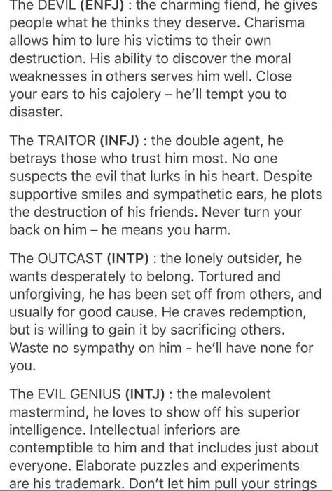 Great - I'm Littlefinger.  :p Intp Personality Villain, Enfj Villain, Mbti As Aesthetics, Manga Writing, Personality Types Chart, Personality Chart, Intp Personality Type, Intp T, Infj Mbti