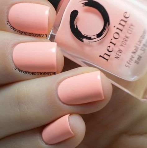 This pastel coral shines brighter than your future. Peach, please! Sign up for our newsletter to get 10% off your first order! Free US shipping for orders over $30 and free international shipping on orders over $50 Pastel Coral Nails, Pastel Peach Nails, Peach Color Nails, Peach Colored Nails, Peach Nail Polish, Pastel Pink Nails, Color Durazno, Cheap Nail Polish, Peach Nails