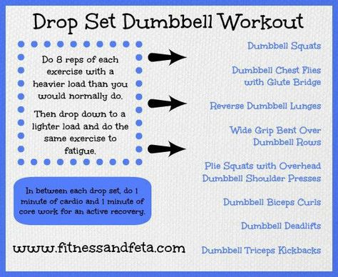 Dumbbells Drop Set Workout, Drop Sets Workout, One Dumbbell Workout, Dumbbell Ab Workout, Dumbbell Workout Plan, Best Dumbbell Exercises, Dumbbell Workout At Home, Workout Weights, Dumbbell Exercises