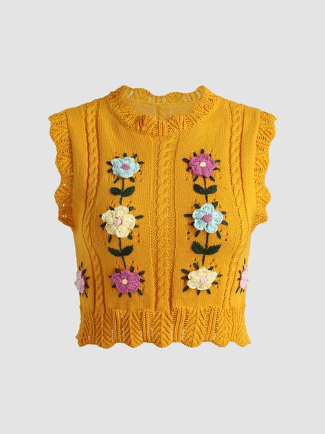 Sunflower Clothes, 60s Clothes, Outfit Png, Classy Casual, Kpop Fashion Outfits, Clothes Organization, Knit Fashion, Knitting Inspiration, Looks Vintage