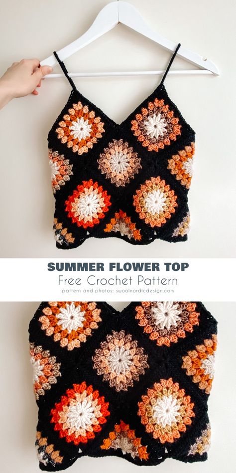 Crochet Halter Top Pattern, Crochet Crop Top Pattern, Crop Top Pattern, Crochet Wearables, Easy Crochet Projects, Crochet Tops Free Patterns, Crochet Pumpkin, Crochet Sweaters, Crochet Summer