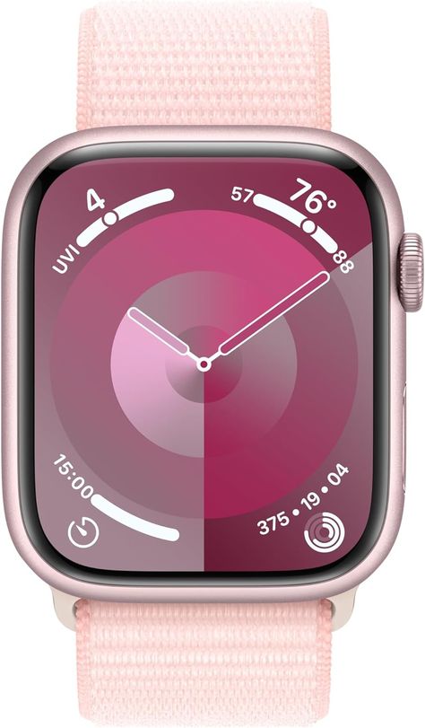 [GPS 45mm] Smartwatch with Pink Aluminum Case with Pink Sport Loop. Fitness Tracker, Blood Oxygen & ECG Apps, Always-On Retina.#applewatch, #fitnesstracker, #smartwatch, #Ad Iphone Display, Apple Smartwatch, Apple Fitness, Apple Watch Nike, Best Apple Watch, Smart Watch Apple, New Apple Watch, Gadgets Technology Awesome, Pink Apple