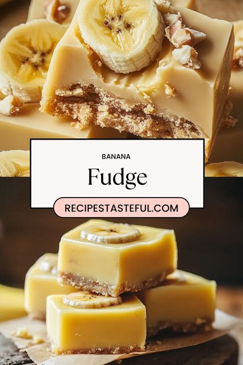 This creamy, melt-in-your-mouth banana fudge is a unique twist on traditional fudge, combining the sweet, rich flavor of ripe bananas with smooth, velvety chocolate. Easy to make and perfect for a quick treat or homemade gift, it’s a fun and delicious way to enjoy banana flavor in a whole new way. A must-try for banana lovers and fudge fans alike! Banana Pudding Fudge Recipe, Very Ripe Banana Recipes, Banana Pudding Fudge, Banana Fudge Recipes, What To Do With Ripe Bananas, Ripe Banana Recipes, Fried Banana Recipes, Banana Fudge, Ripe Banana Recipe