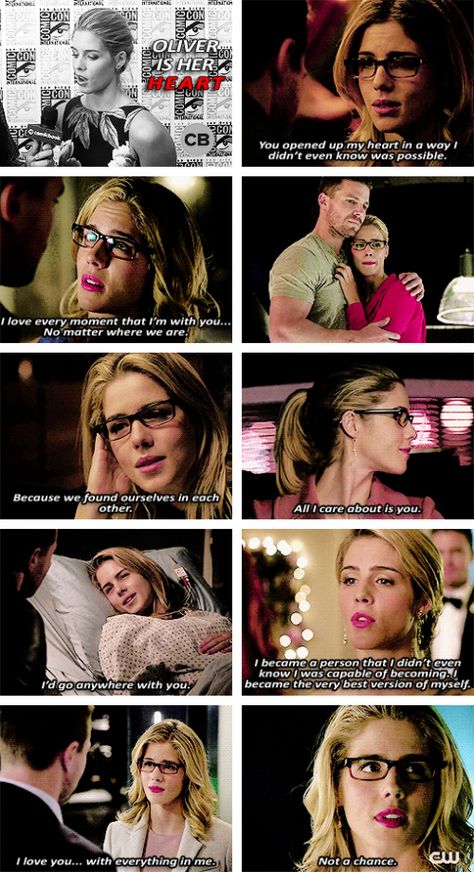 Oliver is her heart <3 #Olicity #Arrow Felicity And Oliver, Oliver Queen And Felicity Smoak, Arrow Memes, Arrow Oliver And Felicity, Arrow Felicity, Arrow Cast, Arrow Verse, Arrow Tv Series, Arrow Cw