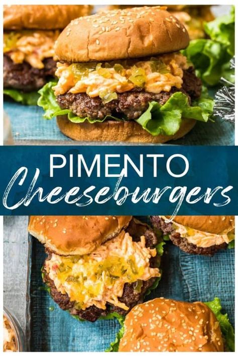 Pimento Cheese Burger, Stovetop Burgers, Homemade Burger Recipe, Delicious Burger Recipes, Ground Chuck, Homemade Pimento Cheese, Cooking With Ground Beef, Pimento Cheese Recipes, Cheeseburger Recipe