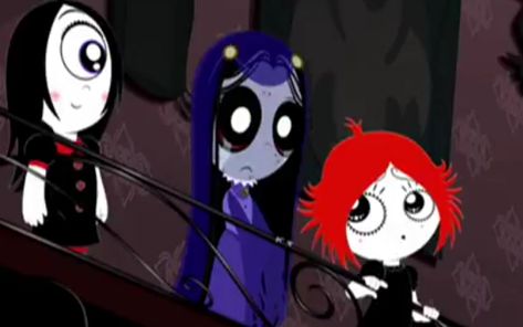 Ruby Gloom And Misery, Ruby Gloom Matching Pfp, Misery Ruby Gloom, Fracture Me, Lady Of The Moon, Scene Emo Art, Ruby Gloom, Silly Characters, Goth Princess