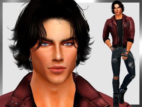 Sims 4 Cc Nightcrawler Hair Male, Sims 4 Cc Wavy Hair Male, Sims 4 Model, Sims People, Mods Sims 4, Male Vampire, Cc Sims4, The Sims 4 Skin, Pelo Sims