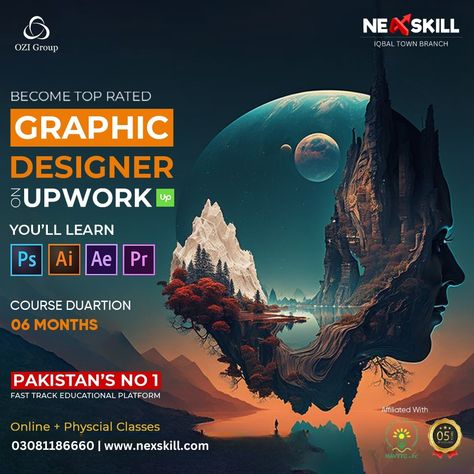 🚀 Ready to elevate your design game? Enroll in our Graphic Designing course and learn from industry experts who bring real-world knowledge to every lesson. From basics to pro-level skills in Adobe Illustrator and Photoshop, we've got you covered! Learn the skills & get hired in national & international companies as Graphic Designer 📝For Registration:👇 https://bit.ly/4abq7ML For complete details, please contact: UAN# 03081186660 Live WhatsApp Chat: https://wa.me/923081186660 Website: https:/... Graphic Design Course Poster, Course Poster, Graphic Designing Course, Photoshop Course, Social Media Branding Design, Media Branding, Graphic Design Course, Graphic Designing, Design Course