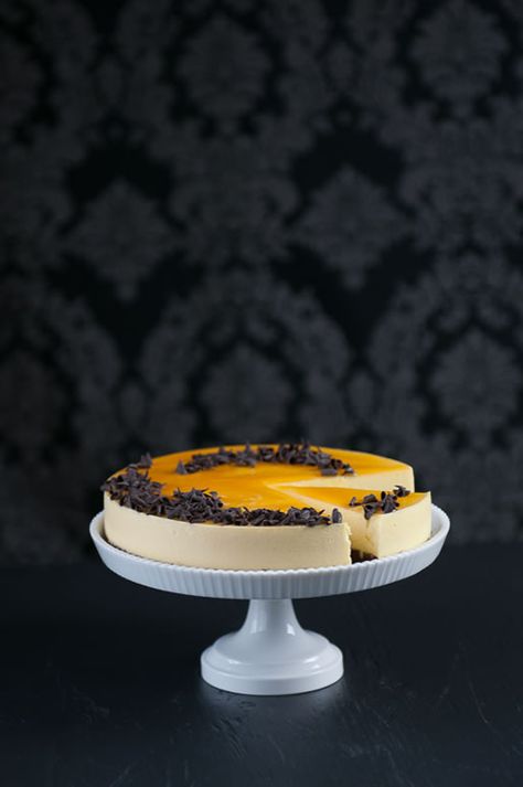 where love lies – passion fruit mousse cake Passionfruit Mousse, Fruit Mousse, Passion Fruit Mousse, Mousse Cakes, Chocolate Decorations, Chocolate Shavings, Mousse Cake, Round Cake Pans, Puddings