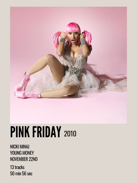 Nicki Minaj Album Cover, Nicki Minaj Pink Print, Nicki Manij, Pink Friday Nicki Minaj, Nicki Minaj Album, Nicki Minaj Lyrics, Ariana Grande Poster, Polaroid Album, Aesthetic Polaroid