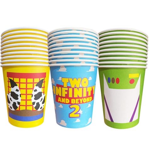 PRICES MAY VARY. what you will get:30pcs paper cups(9oz).same as picture showed. Suit for toy inspired story birthday decoration ,baby shower,party supplies. They are made of 300g hard card paper ,high quality,reusable,super cute for toy inspired story birthday decorations we provide 30 days money back gurantee if you are not satisfied with our goods,your satification are our goals,please feel free to contact us when you are free.Have a nice party time! 30pcs 9OZ Two Infinity and Beyond Birthday Toy Story 4 Birthday, Two Infinity And Beyond Birthday, Kids Party Cups, Beyond Birthday, Toy Story Theme, Boy Birthday Party Themes, Toddler Birthday Party, 2nd Birthday Party Themes, Toy Story Birthday Party