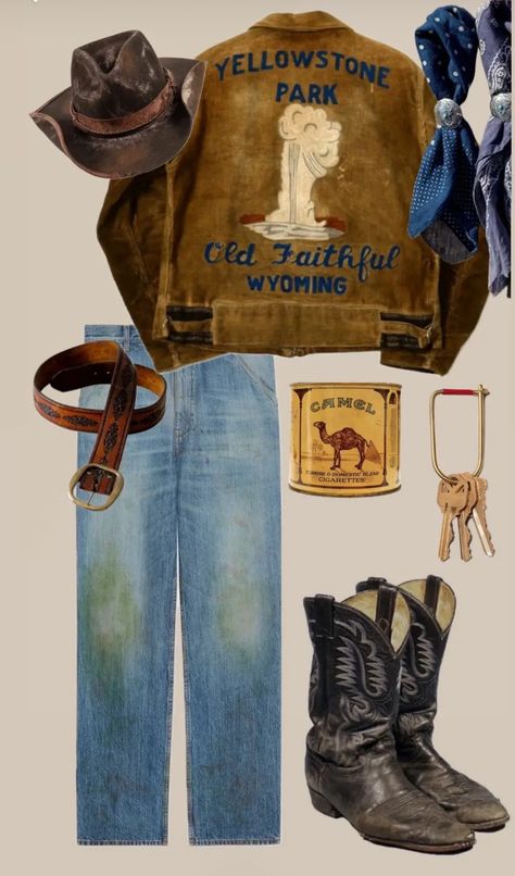 Cowboy Jacket Mens, Futuristic Cowboy Aesthetic, Western Aesthetic Outfits Men, Cowboycore Aesthetic, Cowboy Fashion Men, Men’s Western Fashion, Cowboy Outfit Aesthetic, Cowboy Clothes For Men, Vintage Mens Fashion Aesthetic