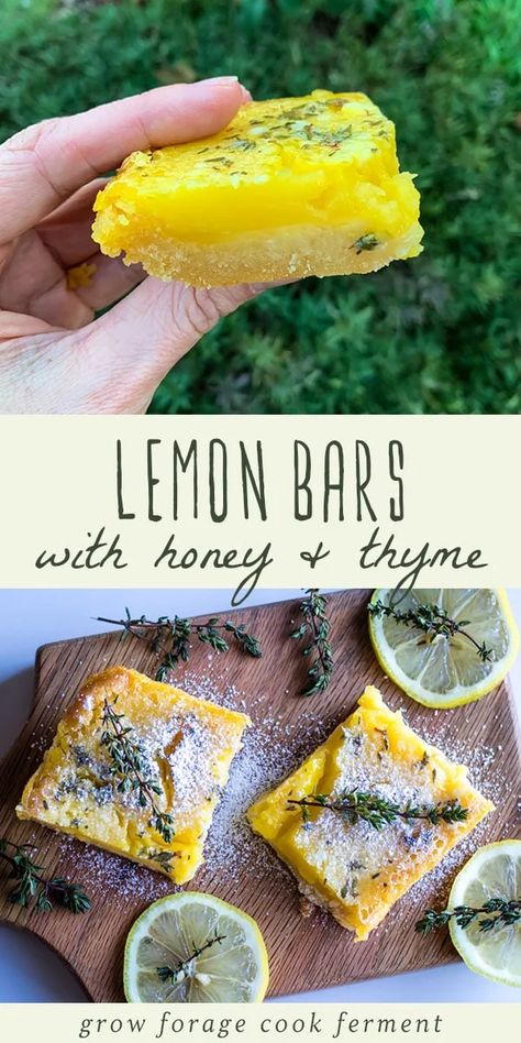 Gluten Meals, Gluten Free Lemon Bars, Bread Pudding With Apples, Dessert To Make, Rosemary And Thyme, Citrus Recipes, Chop Recipes, Lemon Bars, Pork Chop