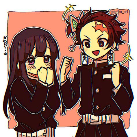 Kanao And Tanjiro, Tanjiro Icons, Avatar Kyoshi, Naruto Gif, Drawing Cartoon Characters, Best Anime Couples, Demon King Anime, Mini Drawings, Demon King