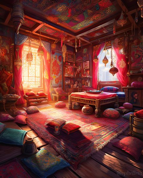 Fantasy Bedroom Concept Art, Fantasy House Interior, Fairy Places, Fantasy Interior, Fantasy Bedroom, Fantasy Rooms, Fantasy Concept, Image Downloads, Fantasy House