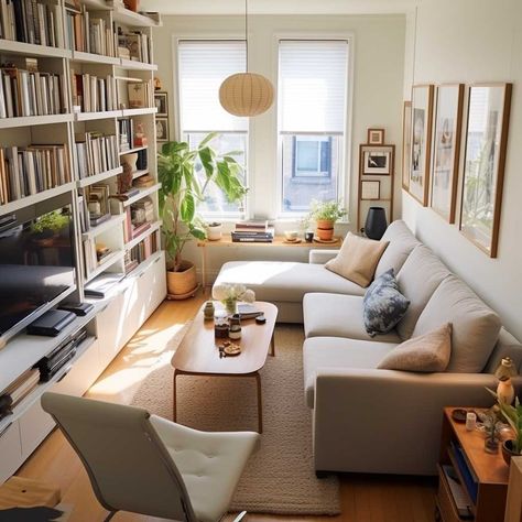 9+ Charming and Efficient Tiny Living Room Ideas for Every Home • 333+ Images • [ArtFacade] Minimalist Living Room Small Space, Narrow Lounge Ideas, Tiny Lounge Room Ideas, Tiny Living Room Ideas, Tiny Living Room, Compact Apartment, Small Living Space, Tiny Living Space, Narrow Living Room