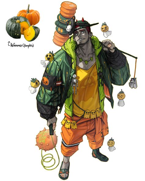 Create Cartoon Character, Persona Anime, Pumpkin Man, Bd Comics, Korean Artist, 영감을 주는 캐릭터, Character Design References, Fantasy Character Design, Character Design Inspiration