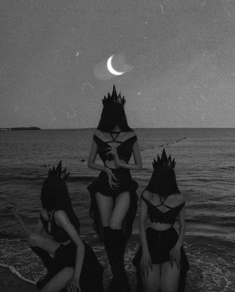 Vibing With My Demons, Witchy Beach Photoshoot, Stuck With You, Dark Island Aesthetic, Witchcraft Aesthetic Dark, Witchcraft Photography, Mystic Girl, Collage Items, Demon Woman