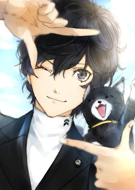 Shin Megami Tensei: Persona 5 | Kurusu Akira | Morgana Persona 5 Anime, Ren Amamiya, Persona 5 Joker, Akira Kurusu, Shin Megami Tensei, Persona 4, 5 Anime, Art Style Inspiration, X Reader