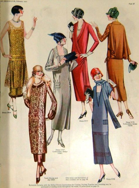 1920s Winter Fashion- Dresses & Clothing 1925 Fashion, 20’s Fashion, Women Prints, 1920 Style, Vogue Women, Style Année 20, Flapper Girls, Winter Costume, 1920 Dress