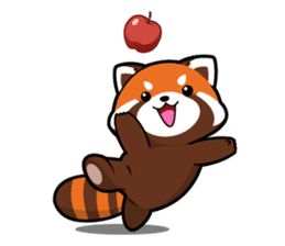 Kurimo: Red Panda (Lesser Panda) by P'Dora sticker #13016989 Red Panda Cartoon Drawing, Red Panda Art Cute, Red Panda Clipart, Red Panda Sticker, Red Panda Doodle, Cute Red Panda Drawing, Red Panda Kawaii, Red Panda Illustration, Red Panda Drawing