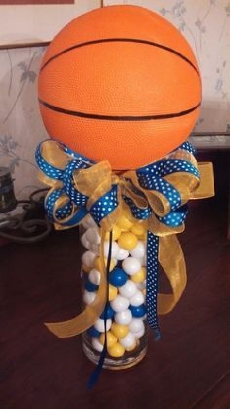 Basketball Banquet Centerpieces - Bing Images #basketball #basketball #ideas Basketball Banquet Centerpieces, Basketball Centerpieces, Planning Sport, Athletic Banquet, Basketball Banquet, Sports Party Centerpieces, Sports Centerpieces, Soccer Banquet, Basketball Senior Night