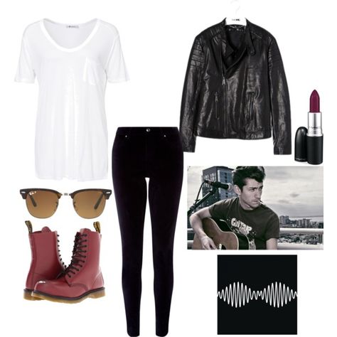 Alex Turner inspired outfit by thelondonnyancat on Polyvore (I could do this if i had a leather jacket) Outfit Ideas Girl, Rock Band Posters, Alex Turner, Band Posters, Arctic Monkeys, Rock Band, Monkeys, Rock Bands, Dream Closet