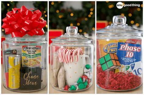 Glass Jar Gift Ideas, Big Glass Jar, Christmas Jar Gifts, Fundraiser Raffle, Gifts In A Jar, Silent Auction Baskets, Detergent Recipe, Gallon Glass Jars, Gallon Jars