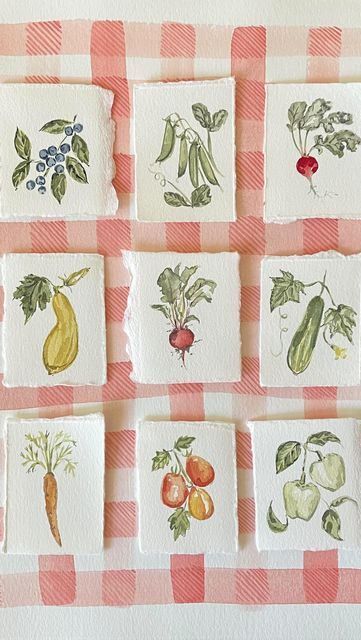 Riley Sheehey Art, Colorful Cottagecore, Riley Sheehey, Cottagecore Nursery, Check Please, Folk Art Flowers, Watercolor Fruit, Diy Watercolor Painting, Cookie Inspiration