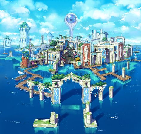 Ni No Kuni II: Revenant Kingdom - PlayStation 4 Premium Edition,#II, #Revenant, #Ni, #Kuni Ni No Kuni, Rpg Map, Landscape Concept, My Fantasy World, Fantasy City, Fantasy Places, The Revenant, Landscape Scenery, Fantasy Art Landscapes