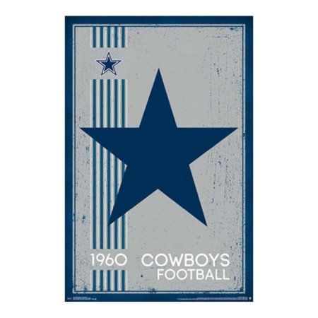 Dallas Cowboys Retro Logo Poster, Green Dallas Cowboys Posters, Poster Trends, Nfl Poster, Dallas Cowboys Fans, Nfl Dallas Cowboys, Cowboys Football, Barn Wood Frames, Trends International, Hanging Posters