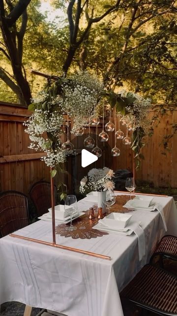 HGTV Canada on Instagram: "Transform your dining experience with this stunning DIY floral table trellis! 🌸✨ @courtneynaray" Floral Table, Fall Table, Event Ideas, Diy Table, Party Event, Dining Experience, Table Set, Dining Experiences, Bridal Shower