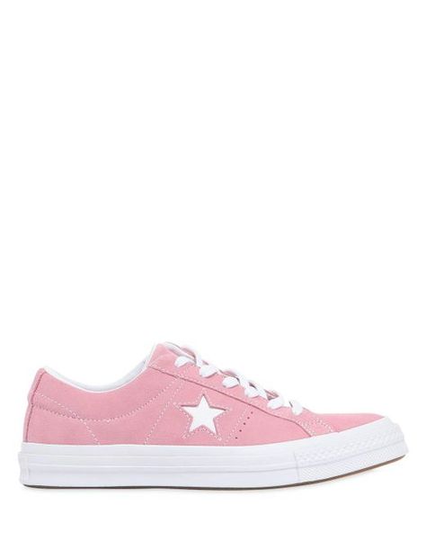 Converse Pink, Converse Low Tops, Converse Star, Pink Converse, Sneakers Pink, Converse One Star, One Star, Suede Sneakers, Womens Converse